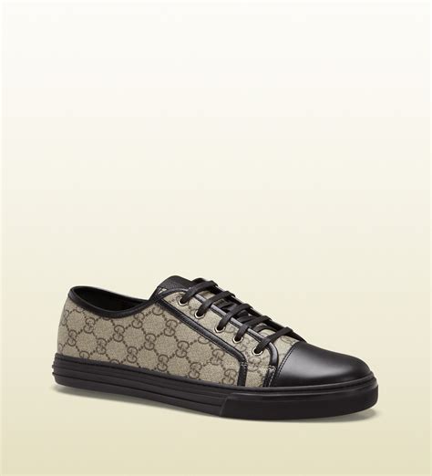 gucci low top sneakers black|gg supreme low top sneakers.